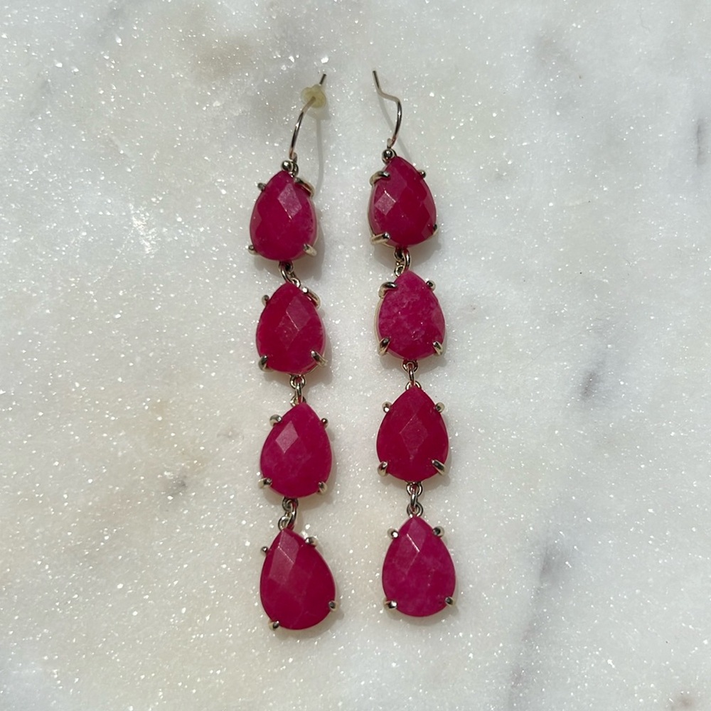Vintage Kendra Scott Magenta Earrings.